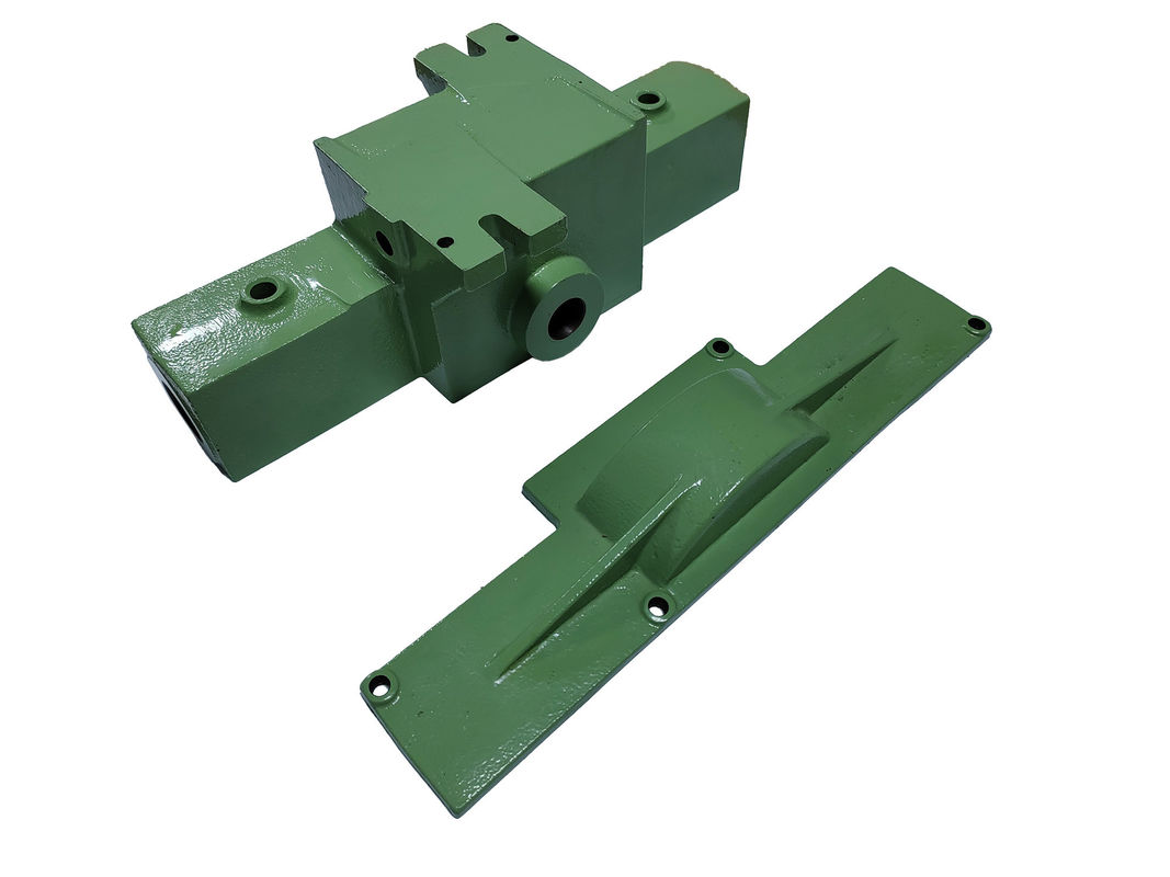 ASTM A536 65-45-12 piezas metálicas de fundición capa de polvo y carcasa de mecanizado de precisión para bomba de doble cabeza